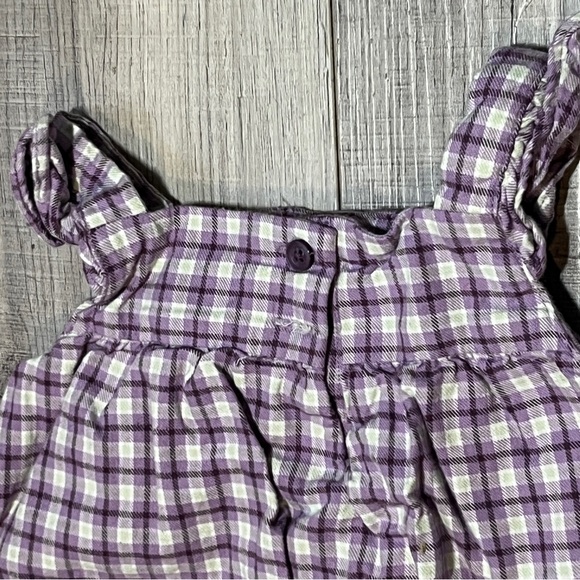 Janie & Jack 6-12M Baby Girl Dress Purple Checkered Set Chic Lagonlook Summer - Picture 3 of 9